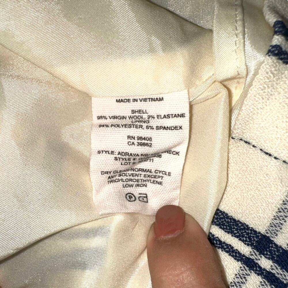Theory Adraya Plaid Virgin Wool Sleeveless Shift Mini Dress 6 - Picture 5 of 7
